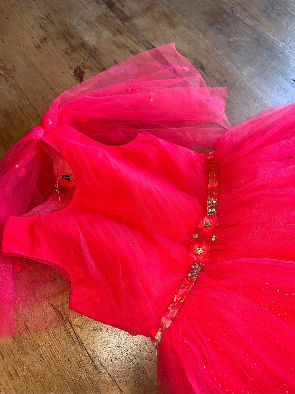 Sparkle Hot Pink Tulle Party Dress for Kids